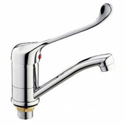 Смеситель для кухни кор. нос 40 карт.  LEDEME  локтевой