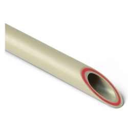 Труба армированная стекловолокно   90  PN 25 (4м) PPR серый  PRO AQUA