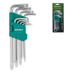 Набор ключей имбусовых, длинные TORX T10-T50мм, 9шт  ВОЛАТ