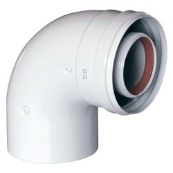 Отвод коаксиальный 90* DN 60/100 BAXI белый