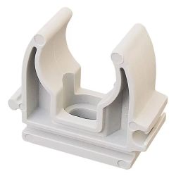 Крепеж пласт. для труб 16мм белый