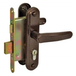 Замок врезной с ручками ЗВ - 4 - 3 - 03 цилиндр, бронза  ЗЕНИТ-ХИММАШ Дмитровоград