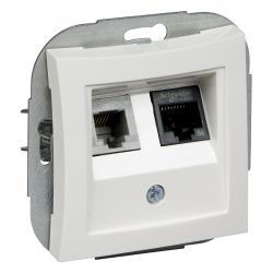 Розетка телеф. RJ 11 SCHNEIDER ELECTRIC Дуэт белый механизм