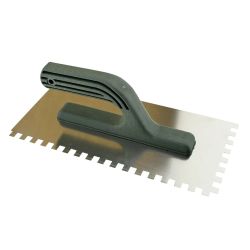 Гладилка нерж с пласт. ручкой 280х130мм, зуб   8х  8мм  ЧЕГЛОК