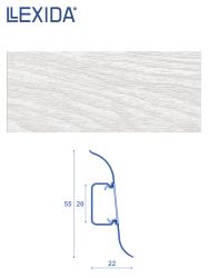 Плинтус LEXIDA 55х2200мм Акация белая 1