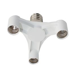 Переходник патрон Е40 на 3*Е27 белый  ECOLA