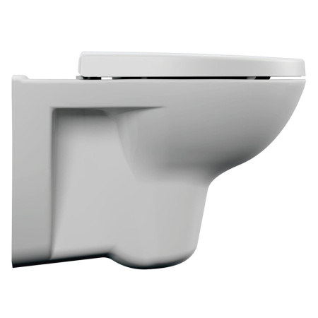 Унитаз подвесной белый PARVA безободковый, сиденье дюропласт, микролифт 345х365х510  CERSANIT