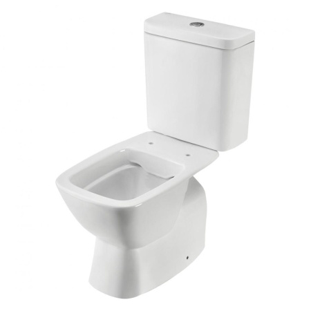 Унитаз белый НЕО компакт, безободковый, сиденье дюропласт, микролифт 650х370х780  SANTEK