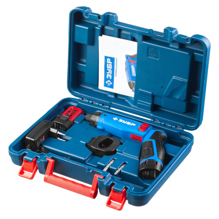 Отвертка аккумуляторная  ЗУБР ЗО-7.2-Ли (7.2В,1.5Ач Li-ion,0-870об/мин,2 скорости,кейс,0.35кг)