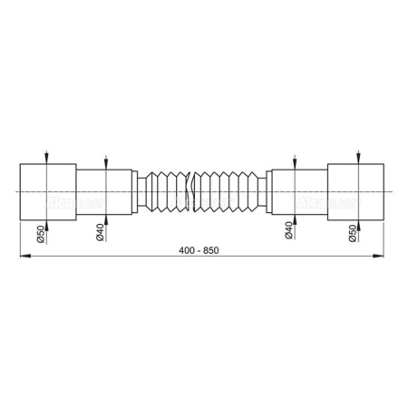 Гофра для сифона 50/40х40/50  ALCAPLAST
