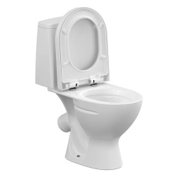 Унитаз белый STAR компакт, сиденье дюропласт, микролифт 640х355х765  CERSANIT