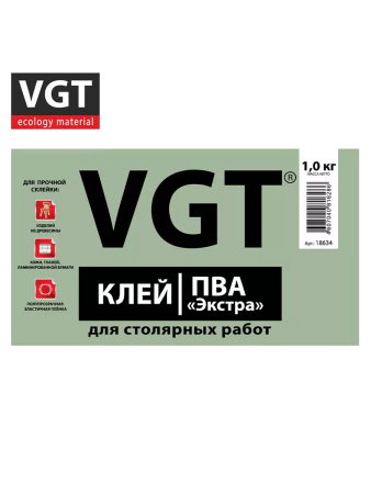 Клей ПВА столяр, экстра   1,0кг  ВГТ
