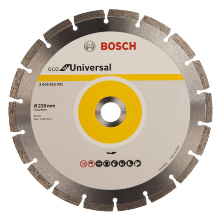 Круг отрезной алмазный 230 х 22 сегм. сухая резка  BOSCH ECO Universal