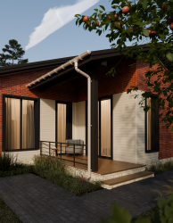 Желоб водосточный  D120мм  DOCKE STANDARD 3 м белый