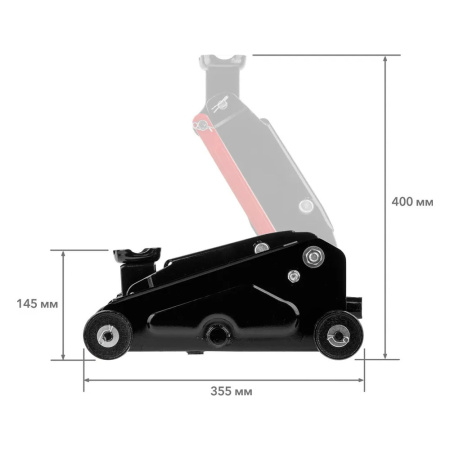 Домкрат гидравлич. подкатной   2,5т  STARTUL AUTO (подъём 145-400мм)