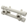 Комплект настенный для смесителя проходной  20 - 1/2" ВР PPR серый  FV-PLAST