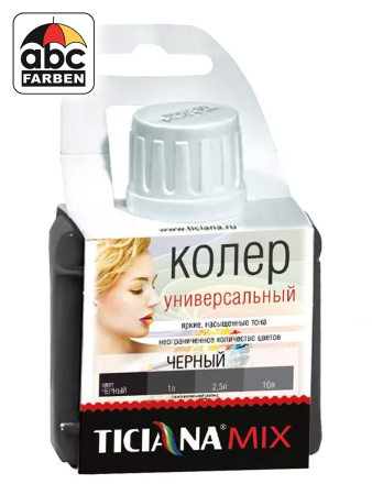 Колер черный высококонцентрированный 80мл  TICIANA