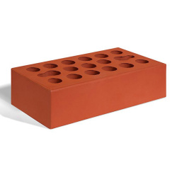 Кирпич керам лицевой одинар пустот 250х120х65  КЕРМА Красный