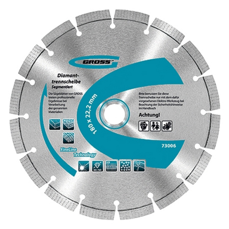 Круг отрезной алмазный 125 х 22 сегм. сухая резка  GROSS