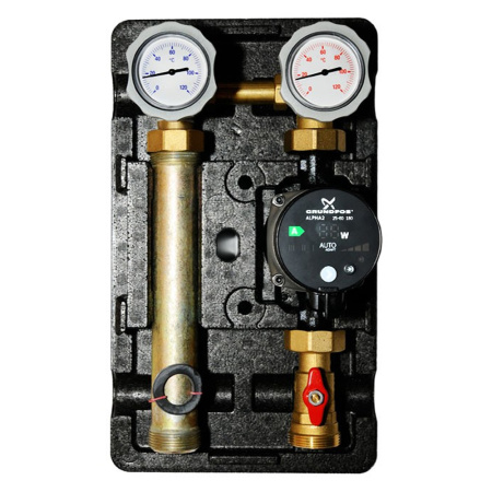 Насосная группа  1" прямая, с насосом, подача справа UK  MEIBES