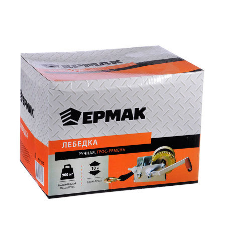 Лебедка ручная   900кг, ремень 10м  