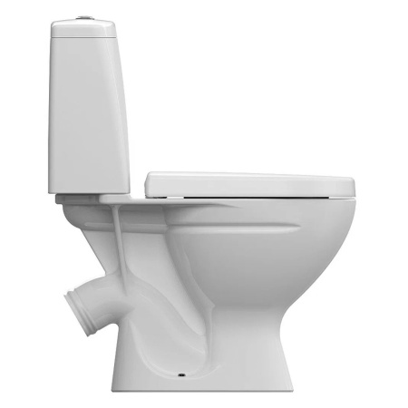 Унитаз белый STAR компакт, сиденье дюропласт, микролифт 640х355х765  CERSANIT