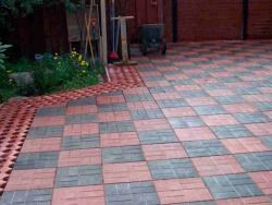 Плитка тротуарная "8 кирпичей" 300х300х30мм серая