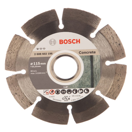 Круг отрезной алмазный 115 х 22 сегм. сухая резка  BOSCH BPE