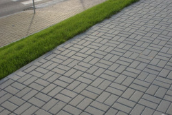 Брусчатка кирпичик 200х100х45мм прессованный серый