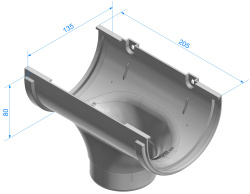 Воронка желоба D120мм  DOCKE STANDARD темно-коричневый