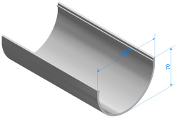 Желоб водосточный  D120мм  DOCKE STANDARD 3 м темно-коричневый