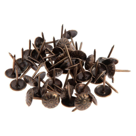 Гвозди мебельные декор, 16 х 11 бронза (100шт)