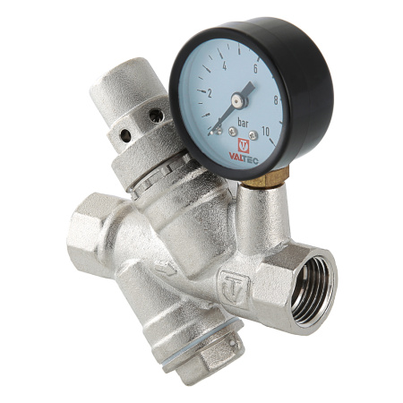 Редуктор давления      3/4" 2,0 - 5,0 бар с фильтром и манометром  VALTEC