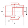 Американка 40 - 1 1/4" ВР PPR серый  FV-PLAST