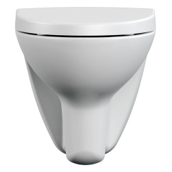 Унитаз подвесной белый PARVA безободковый, сиденье дюропласт, микролифт 345х365х510  CERSANIT