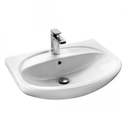 Умывальник мебельный белый СТЕЛЛА 65 c отв. 650х200х495  SANTEK