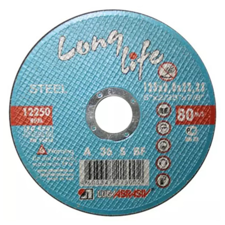 Круг отрезной 125 х 1,6 х 22 по металлу  LUGA Long Life