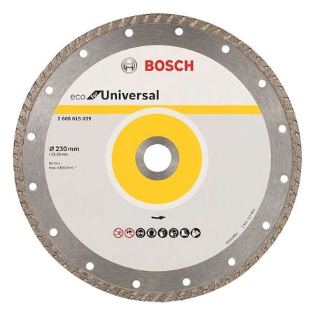 Круг отрезной алмазный 230 х 22 ECO Universal Turbo BOSCH
