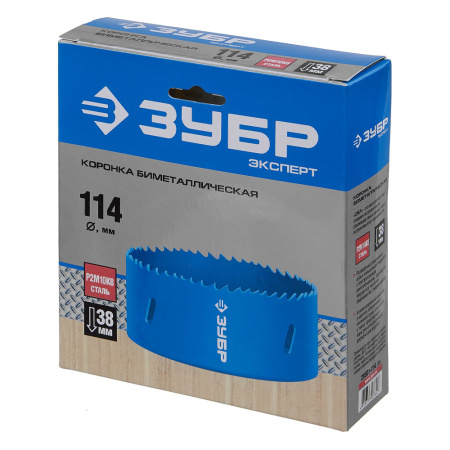 Коронка биметалл d 114  ЗУБР