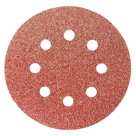 Круг абразивный под липучку 125мм, №   60  СИБРТЕХ (уп5) перф.