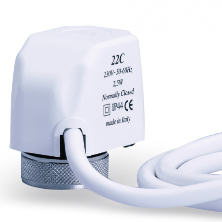 Сервопривод электротермический аналоговый 220В, норм. закр., 2 контакта 22C230NC2-5  WATTS