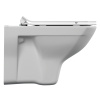 Унитаз подвесной белый CARINA безободковый сиденье дюропласт, микролифт 350х345х535  CERSANIT