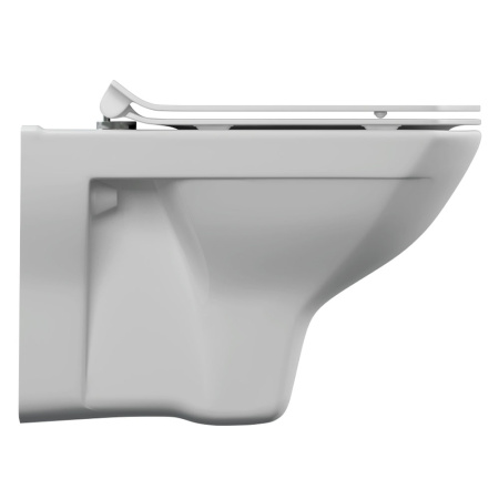 Унитаз подвесной белый CARINA безободковый сиденье дюропласт, микролифт 350х345х535  CERSANIT