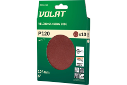 Круг абразивный под липучку 125мм, № 120  ВОЛАТ (уп.10шт)