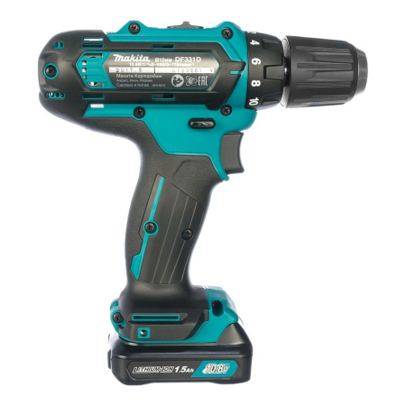 Шуруповерт акк. MAKITA  DF331 DWYE Li-ion  (10.8В,2акк,1.5Ач,30Нм,1.1кг)
