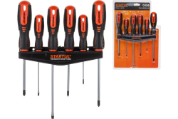 Набор отверток  6 предметов (SL3х100,5,5х150 PZ2х100 PH0х75,1х100,2х125)  STARTUL MASTER