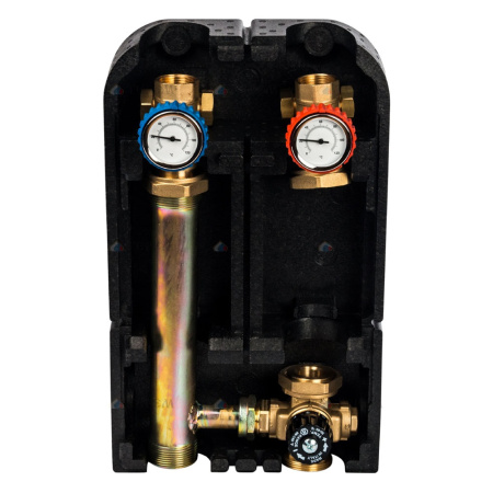 Насосная группа  1" с 3-х ходовым термостатическим клапаном, без насоса, подача справа  STOUT