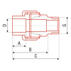 Американка 20 -   3/4" НР PPR серый  FV-PLAST