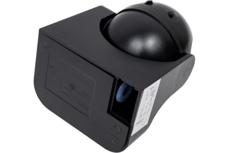 Датчик движения 1200Вт, 180*, 12м черный  NEOX