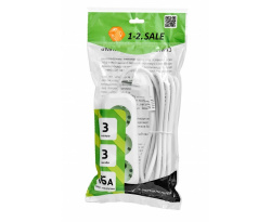 Удлинитель 3 местный  3 метра  16А, с/з  1-2.SALE